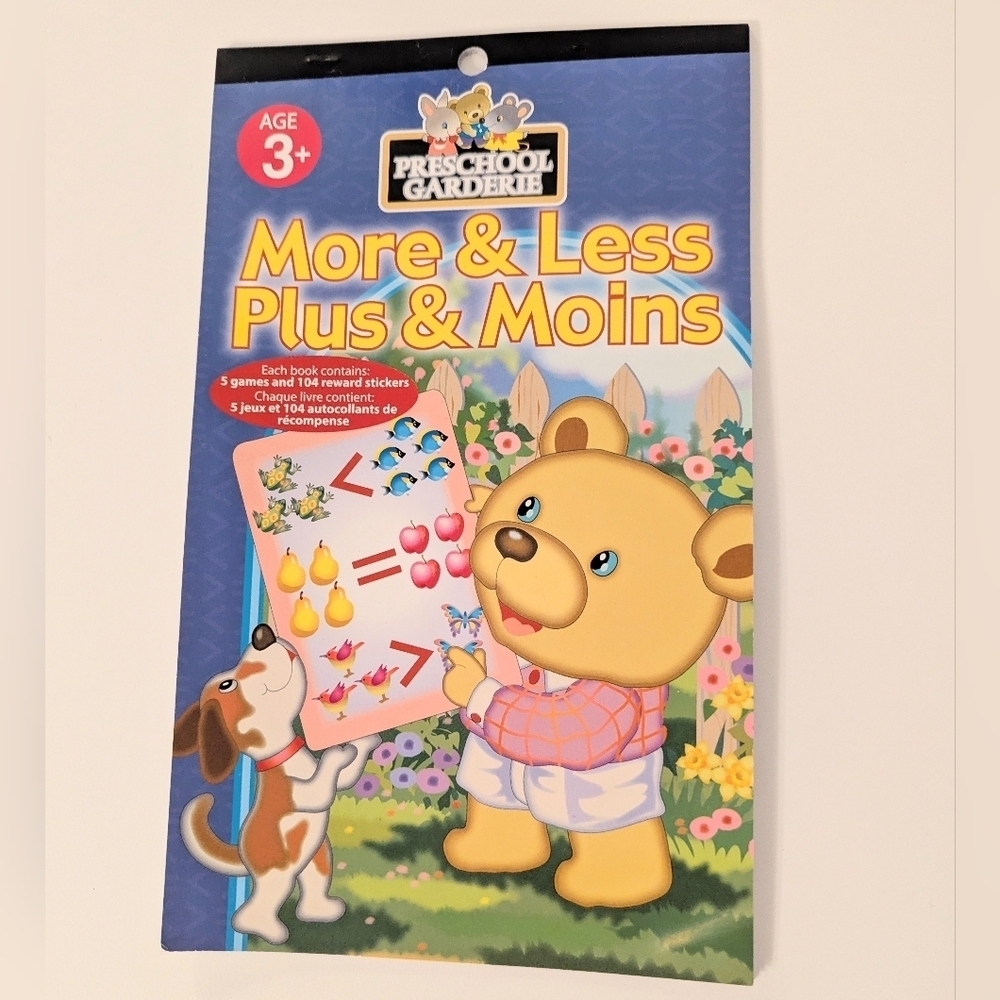 More & Less Numbers Learning Book - Ages 3+ - 5 Games and 104 Reward Stickers